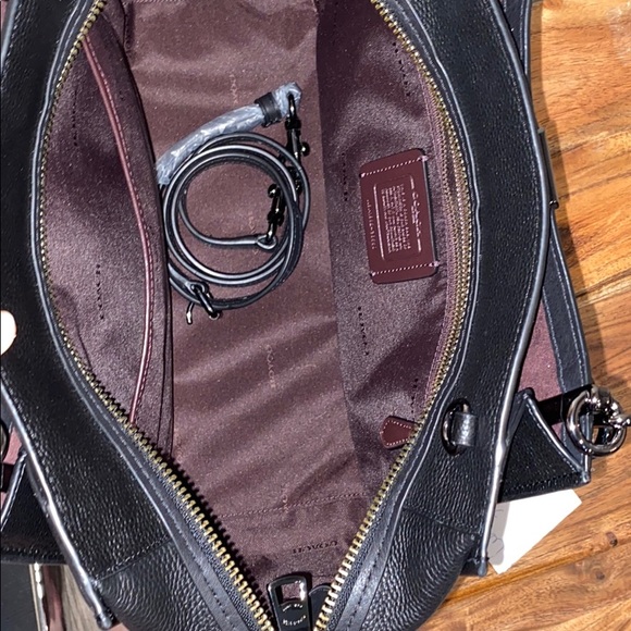 Coach Dreamer 36 Mixed Leather Black Gunmetal - Picture 8 of 10